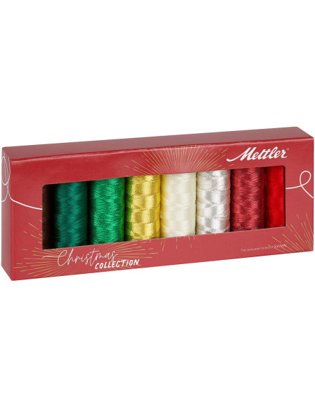Coffret 8 fils à coudre métallisé X-Mas Collection Mettler ®