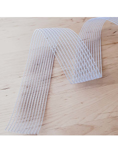 Ruban élastique fronceur pour smocks - Blanc