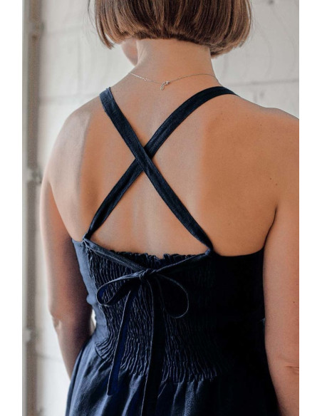 Ruban élastique fronceur pour smocks - Noir