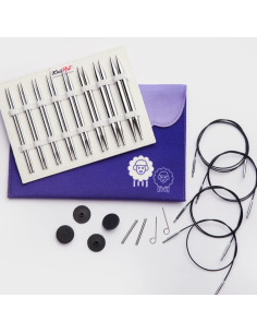Trousse aiguilles à tricoter circulaires KnitPro Deluxe Nova Metal