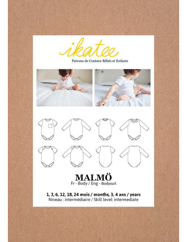 Patron de body pour bébé Malmö - Ikatee
