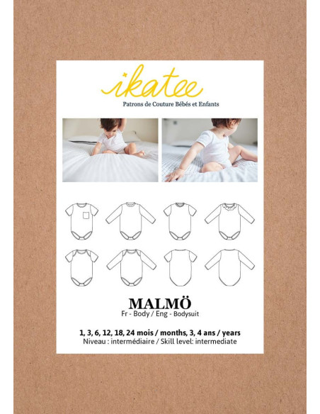 Patron de body pour bébé Malmö - Ikatee