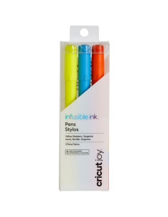 Stylos jaune, bleu et orange Infusible Ink Cricut Joy