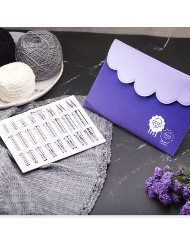 Trousse aiguilles à tricoter circulaires KnitPro Deluxe Nova Metal