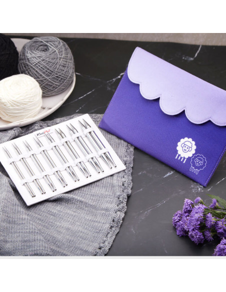 Trousse aiguilles à tricoter circulaires KnitPro Deluxe Nova Metal