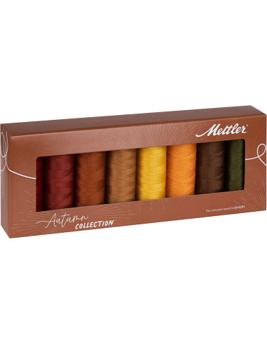 Coffret 8 fils à coudre polyester 200m Autumn Mettler ®