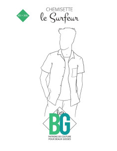 Patron de chemisette pour homme Le Surfeur - Les BG