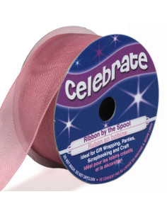 Ruban organza Celebrate vieux rose - 25 mm x 5 m