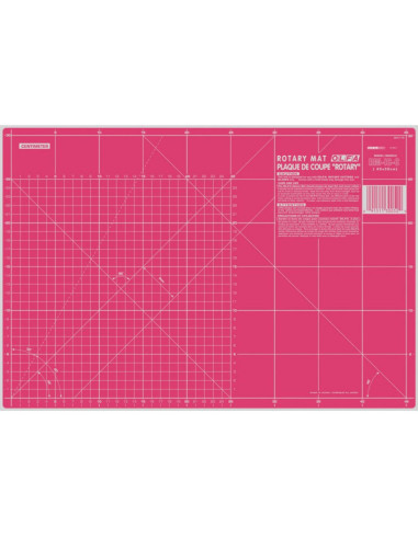 Planche de découpe patchwork Olfa 30 x 45 cm - Rose