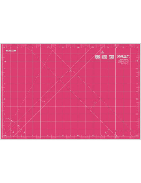 Planche de découpe patchwork Olfa 30 x 45 cm - Rose