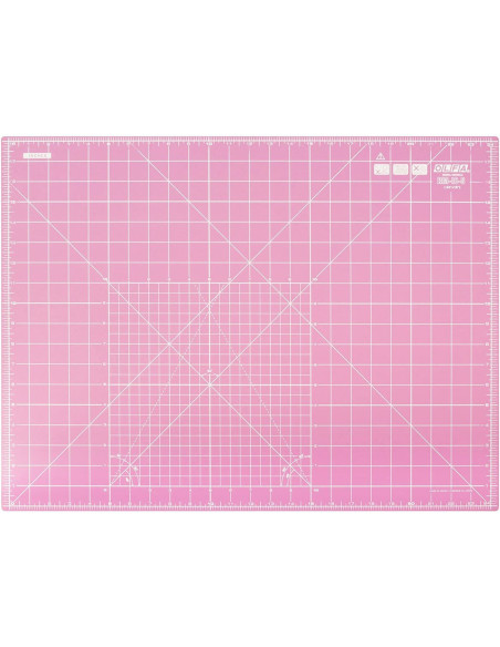Planche de découpe patchwork Olfa 45 x 60 cm - Rose