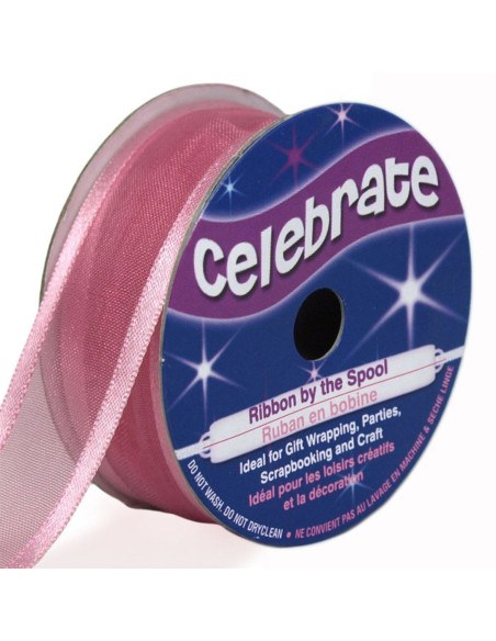 Ruban organza Celebrate vieux rose - 20 mm x 4 m