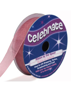 Ruban organza Celebrate vieux rose - 12 mm x 6 m