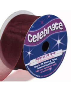 Ruban organza Celebrate prune - 32 mm x 5 m