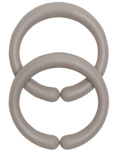 Anneaux de suspension en silicone 60 mm pour accessoires bébés - Beige