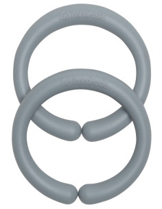Anneaux de suspension en silicone 60 mm pour accessoires bébés - Gris