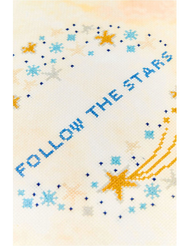 Toile aïda 5.5 imprimée à broder DMC - Sable