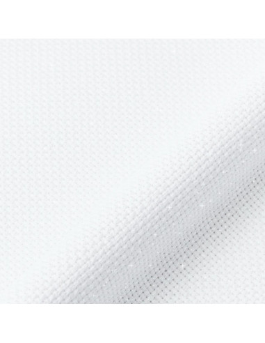 Toile aïda 5.5 irisée à broder DMC - Blanc