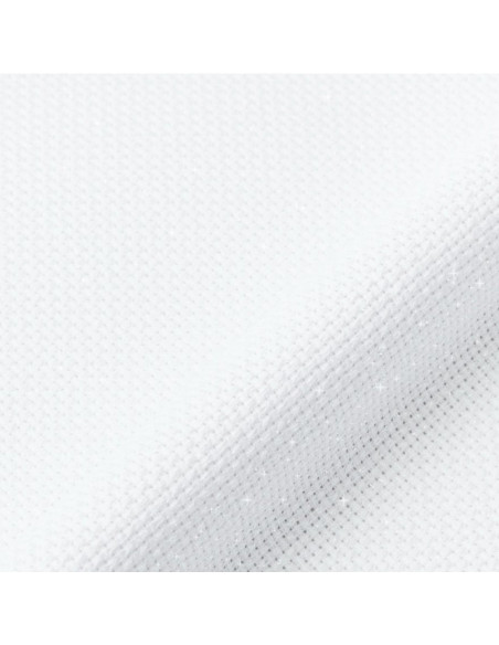 Toile aïda 5.5 irisée à broder DMC - Blanc