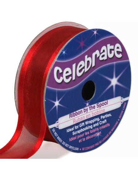 Ruban organza Celebrate rouge - 20 mm x 4 m