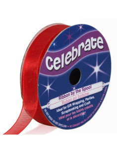 Ruban organza Celebrate rouge - 12 mm x 6 m