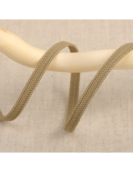 Elastique souple 5 mm - Beige foncé