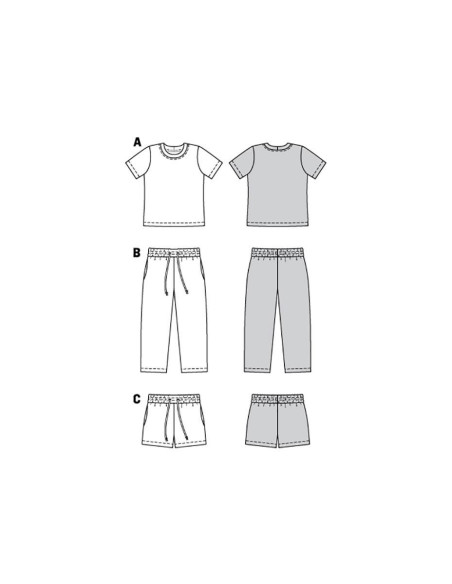 Patron de T-Shirt, pantalon et short - Burda 9288