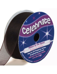 Ruban organza Celebrate chocolat - 20 mm x 5 m
