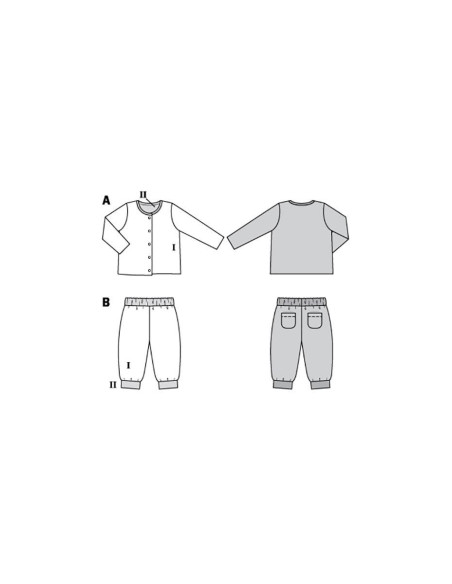 Patron de veste et pantalon - Burda 9293