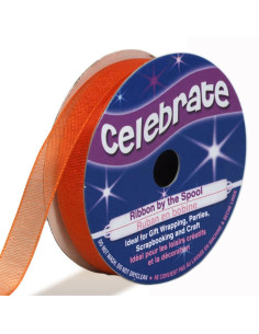 Ruban organza Celebrate orange - 9 mm x 8 m