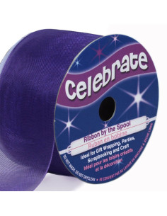 Ruban organza Celebrate violet - 32 mm x 5 m