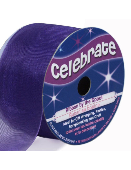 Ruban organza Celebrate violet - 32 mm x 5 m