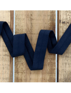 Biais jersey coton - Bleu marine