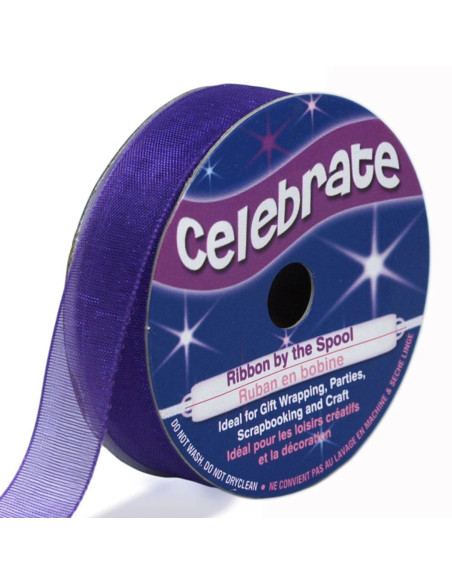 Ruban organza Celebrate violet - 12 mm x 6 m