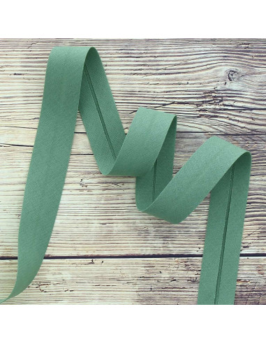 Biais coton bio - Vert olive