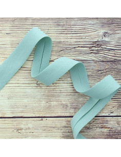 Biais coton bio - Vert de gris