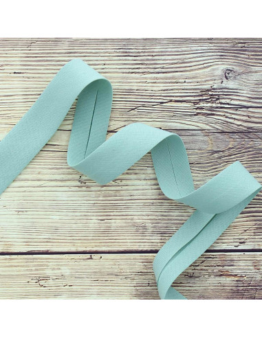 Biais coton bio - Vert de gris