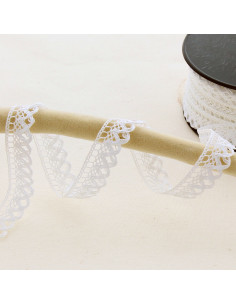 Dentelle feston 10mm  - Blanc