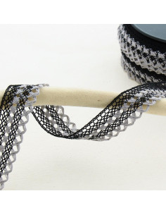Dentelle feston 20mm  - Noir