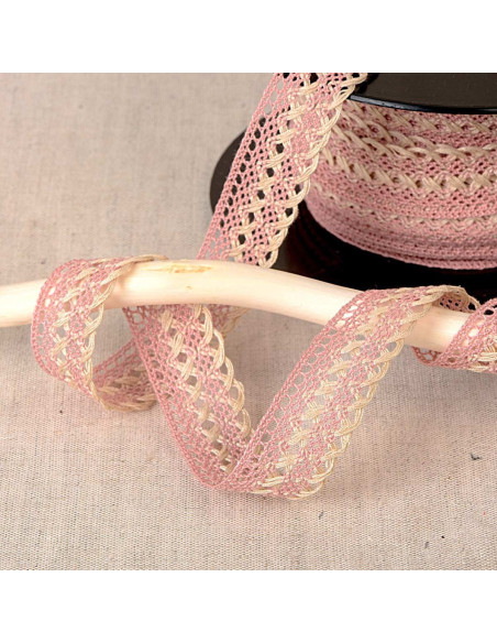 Dentelle feston 20mm  - Vieux rose