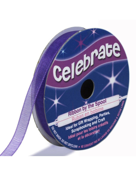 Ruban organza Celebrate violet - 6 mm x 8 m