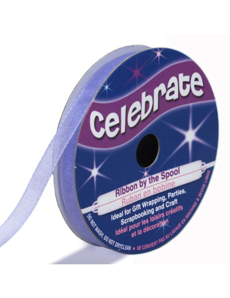 Ruban organza Celebrate parme - 6 mm x 8 m