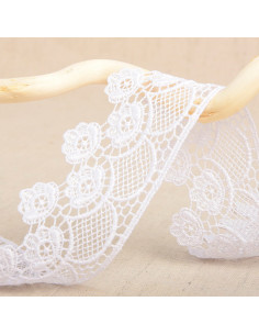 Guipure fleurs - Blanc