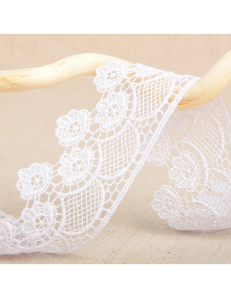 Guipure fleurs - Blanc