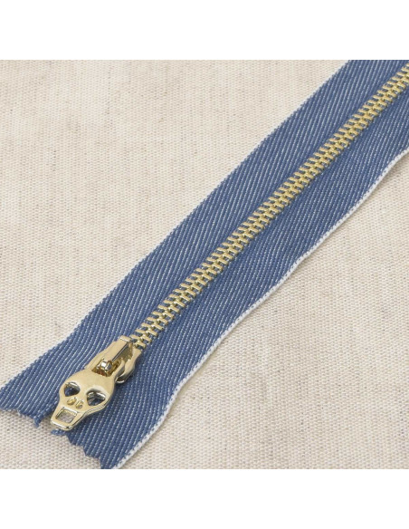 Fermeture jeans tête de mort