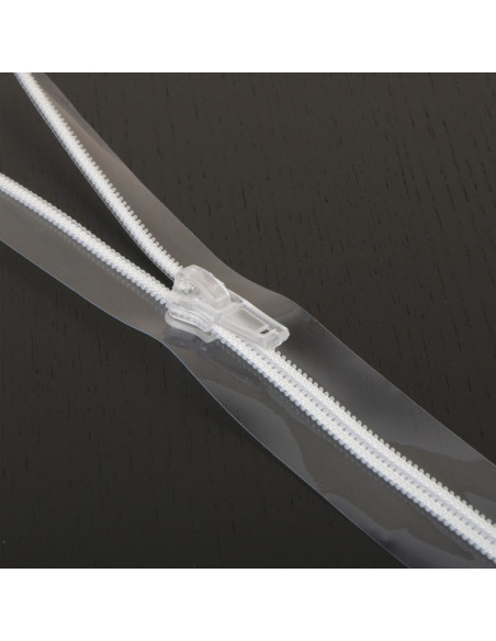 Fermeture plastique transparente