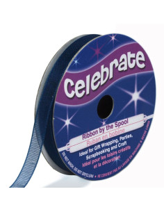 Ruban organza Celebrate bleu marine - 6 mm x 8 m