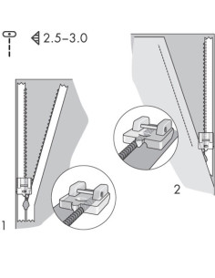 Pied pour fermeture à glissière invisible Pfaff 2