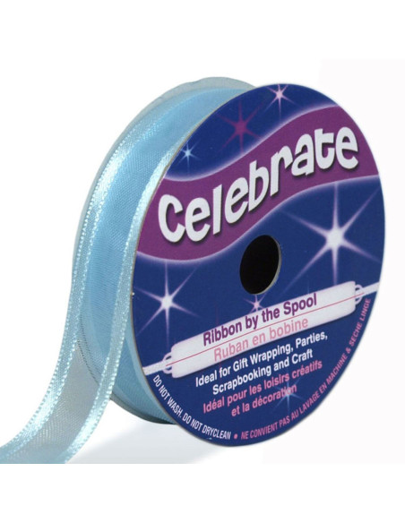 Ruban organza Celebrate bleu ciel - 12 mm x 5 m
