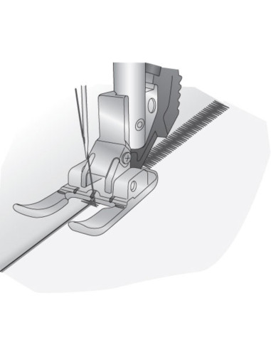 Pied application ouvert 6 mm avec système IDT Pfaff